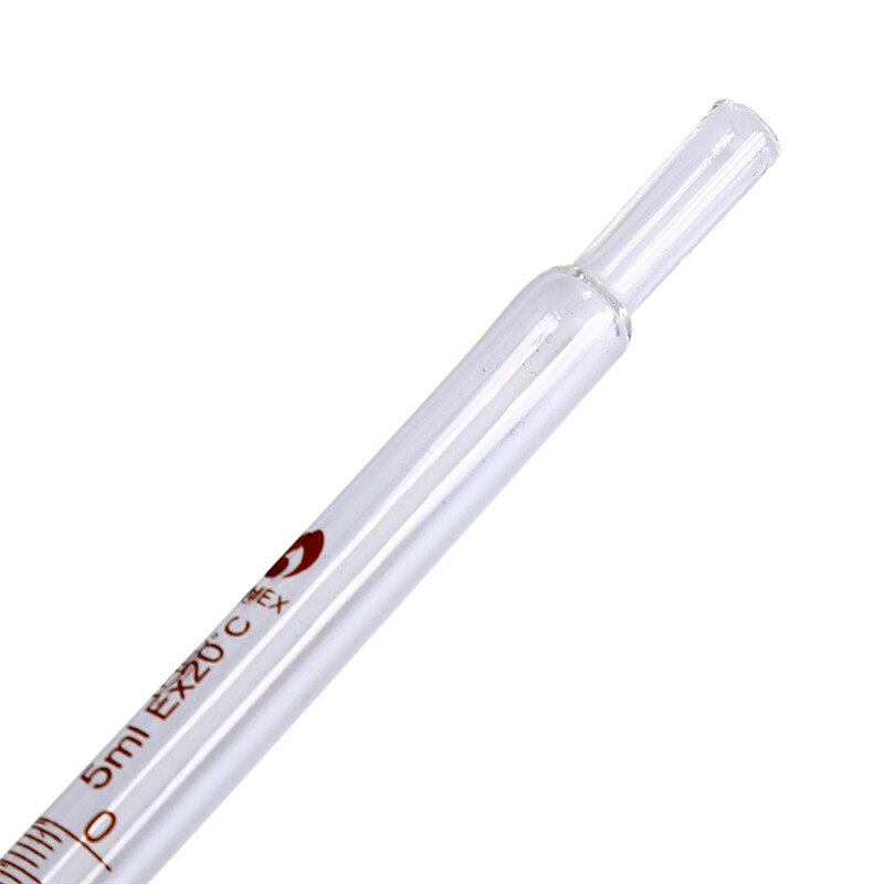 Pipetas de transferencia de 5ml y 10 ml, pipeta graduada de vidrio sin bombilla de goma, cuentagotas de laboratorio químico dispensado de 19,5 cm