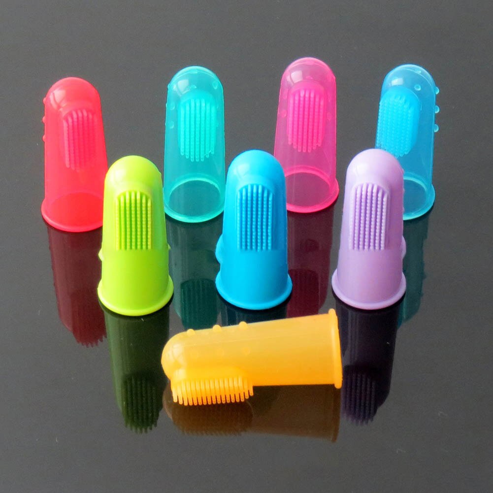 pet Finger Toothbrush Dog Dental Care Cleaning Products Teeth Care Brush Silicone Finger Toothbrush Anti-Bite Toys Pet Supplies