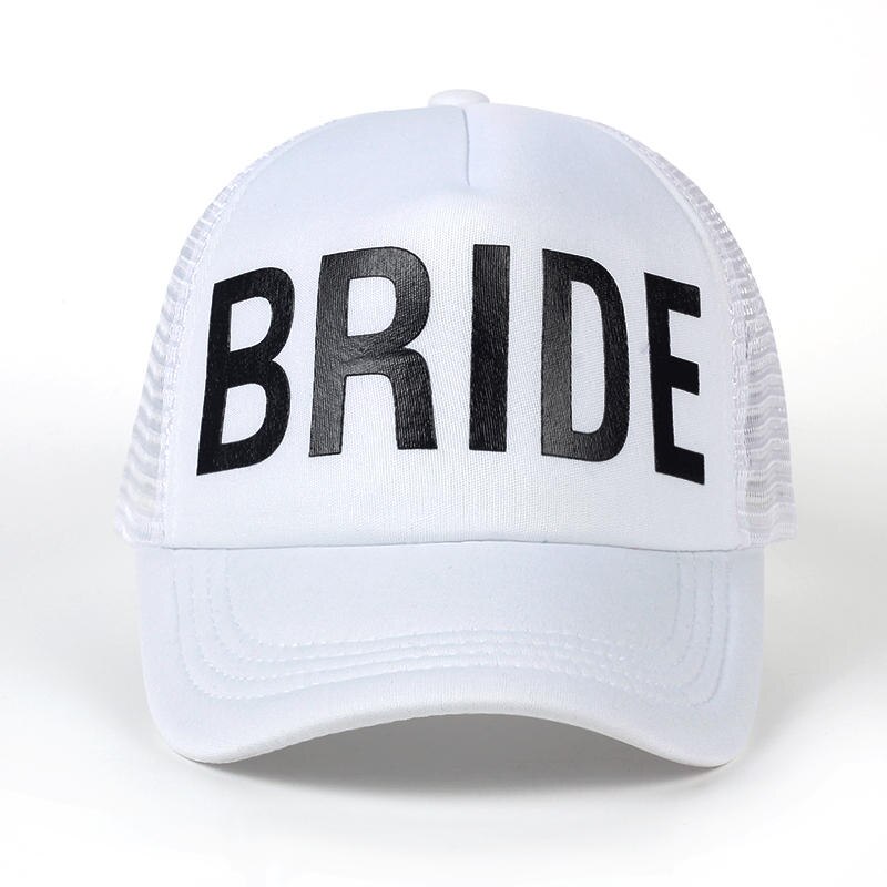 Rose bride team bride høne fest baseball trucker rapper kasket hat bachelorette bryllup brude fest kasketter: Hvid