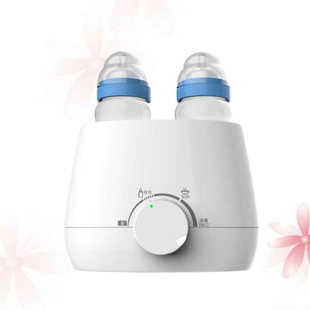 2 In 1 Bottle Warmer Feeding Bottle Sterilizer Liquid Heater Wine Warmer with US Plug White