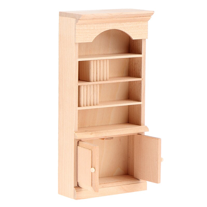 1pc 1/12 Dollhouse Miniatura In Legno Bookshelf Modello di Accessori Per Mobili Casa di Bambola di Simulazione Giocattoli