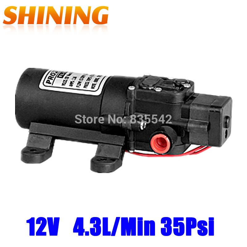 DC 12V Self-Priming Micro Diafragma Da Bomba De Água Elétrica Com Interruptor Automático, 35PSI 4.3L/min, srayer Bomba Lavador de carros Bomba
