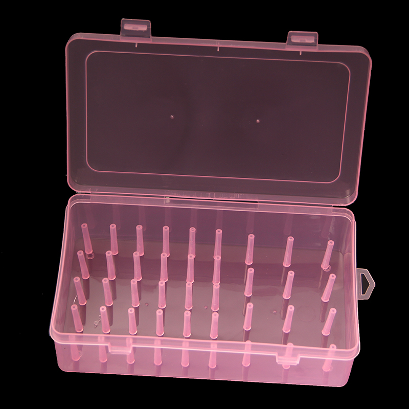 42 Axis Sewing Threads Box Thread Bobbins Empty Sewing Reel Box Sewing Box Transparent Needle Wire Storage Organizer Containers: Rose Gold / 1 box