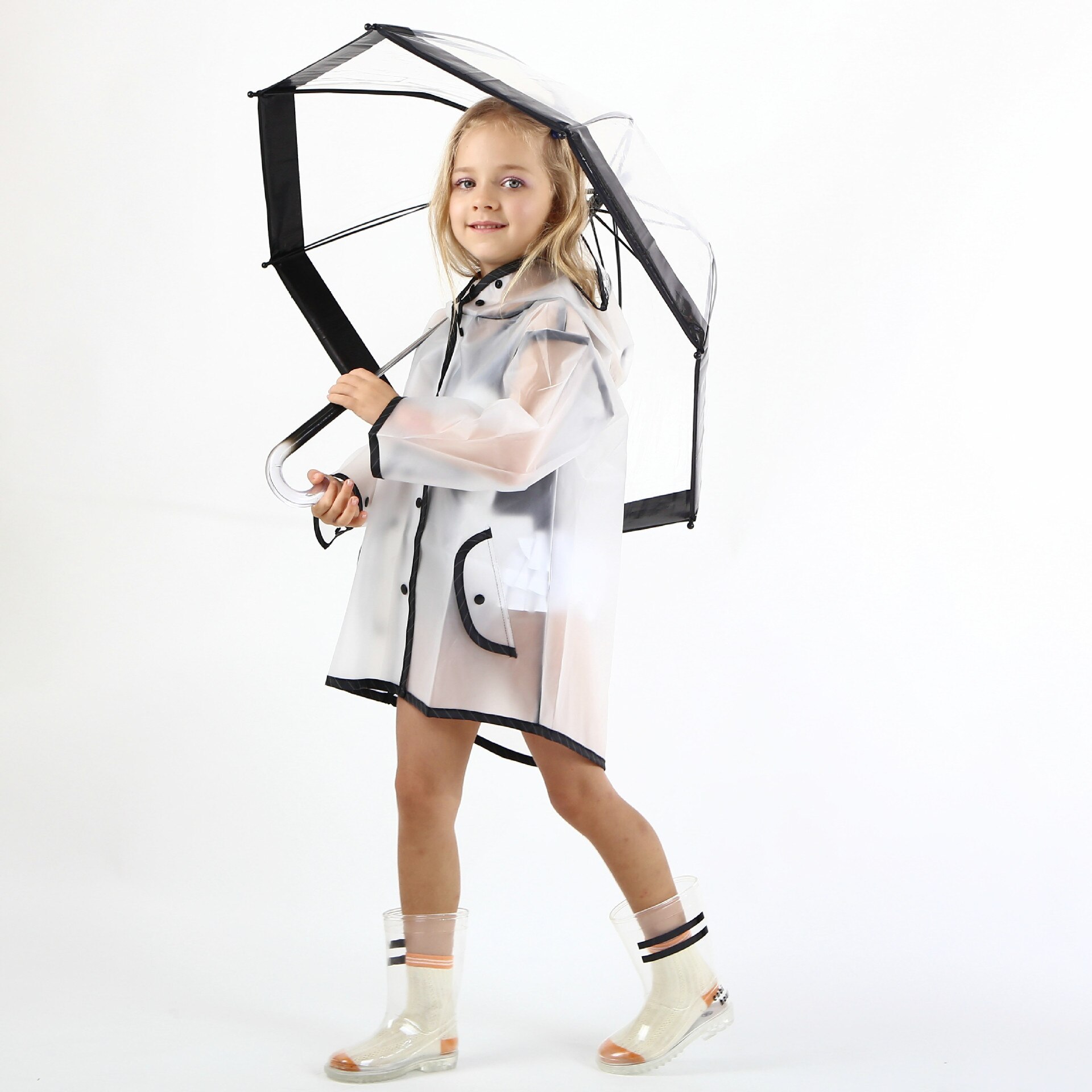 Kinderen Transparante High-End Paraplu Jongens En Meisjes Paraplu Birdcage Paraplu Winddicht Paraplu