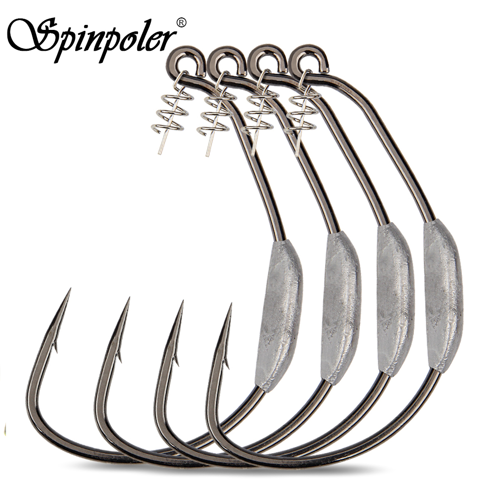 Spinpoler Raptor crochets robuste lesté Swimbait sans coin 5/0 7/0 10/0 large écart pour appât souple pêche en eau douce et salée