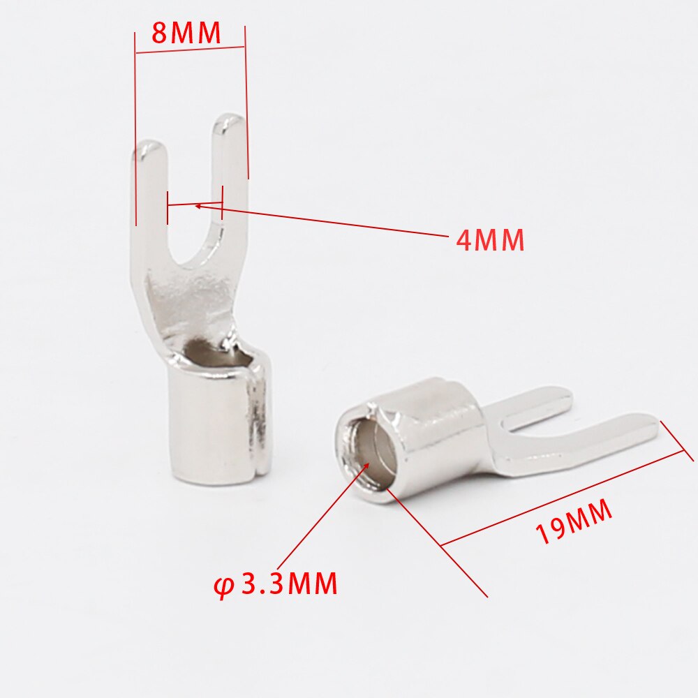 Viborg alta qualidade vp201r + vp202r puro cobre ródio chapeado high-end conector de alimentação para y lug terminal 3 pá + 3banana