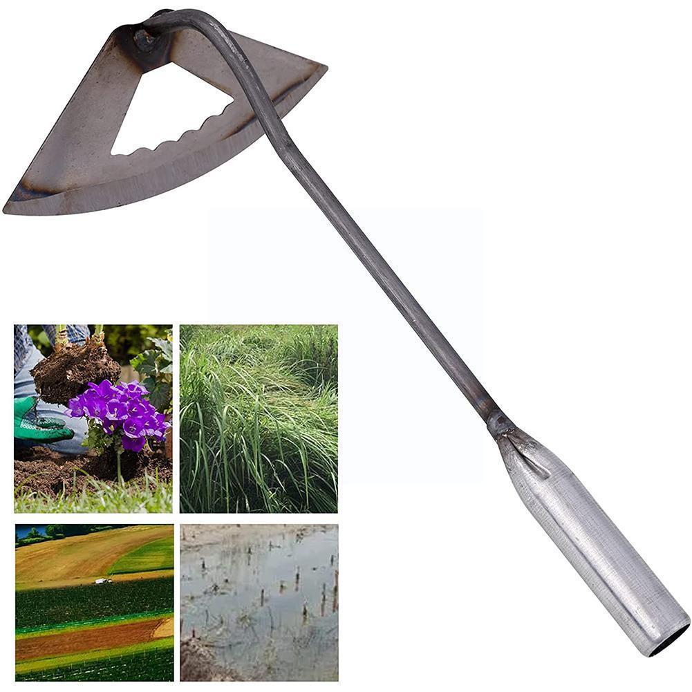 All-Steel Hardened Hollow Hoe Agriculture Hand Farming Rake Garden Farm Vegetables Work Tools Weeding Tool