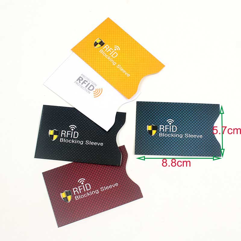 5pcs/Lot Aluminum Foil Anti Rfid Wallet Blocking Reader Lock Bank Card Holder Id Case Protection Metal Credit Card Holder