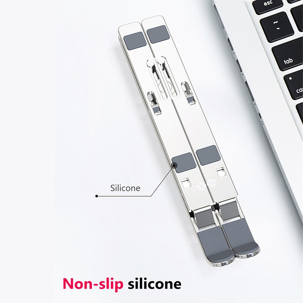 Soporte para portátil de altura ajustable aluminio soporte para portátil ergonómico Notebook a 11-17 pulgadas para MacBook Air Pro