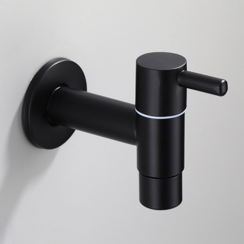 Vaskemaskine vandhaner vægmonteret bidet blandingsbatteri sort finish rustfrit stål badeværelse bouble brug moppe vandhaner udendørs vandhane: Gul
