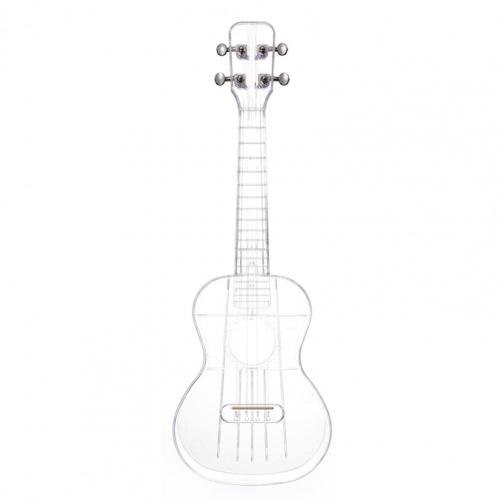21 inches Anti-fall Ukulele 3 Colors Ukelele 4 Strings Exquisite Hand-held Beginner Ukelele: Clear