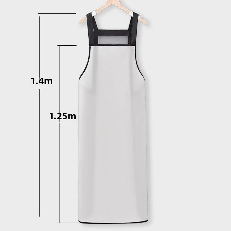 Extra lange, waterdichte oliebestendige schort, unisex, grote maat, keukenschort, restaurantkokschort, afwasschort voor thuisgebruik: Lichtgeel