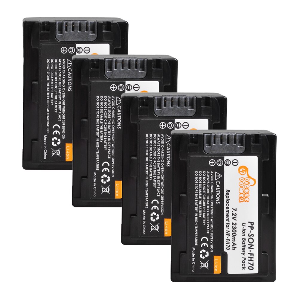 NP-FH50 Battery+LCD USB Charger Replacement for Sony DCR-DVD650 HC20 HC21 HC22 HC48 HC51 HC52 HC53 HC62 SR42 SR45 SR65 SR82: 4 Battery