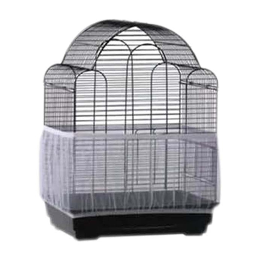 Soft Nylon Airy Fabric Mesh Bird Cage Cover Dust-proof Shell Skirt Case Catcher Guard Bird Pet Parrot Cage Protective Cover