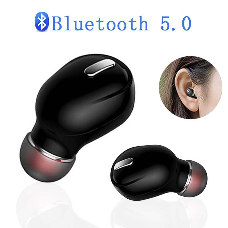 Mini  x9 trådløse ørepropper støjreduktion in-ear bluetooth 5.0 øretelefon behagelig at bære 3d lyd til sportsvandring