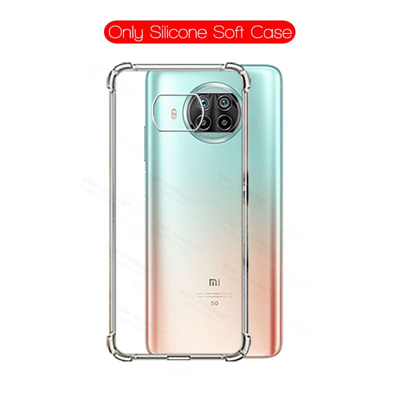 3-in-1 Tempered Glass On Mi 10t Pro Lite Camera Film Soft Case For Xiaomi 10 t mi10t Pro Lite Screen Protector Shell Cover 6.67': For Xiaomi 10t Lite / Only Case