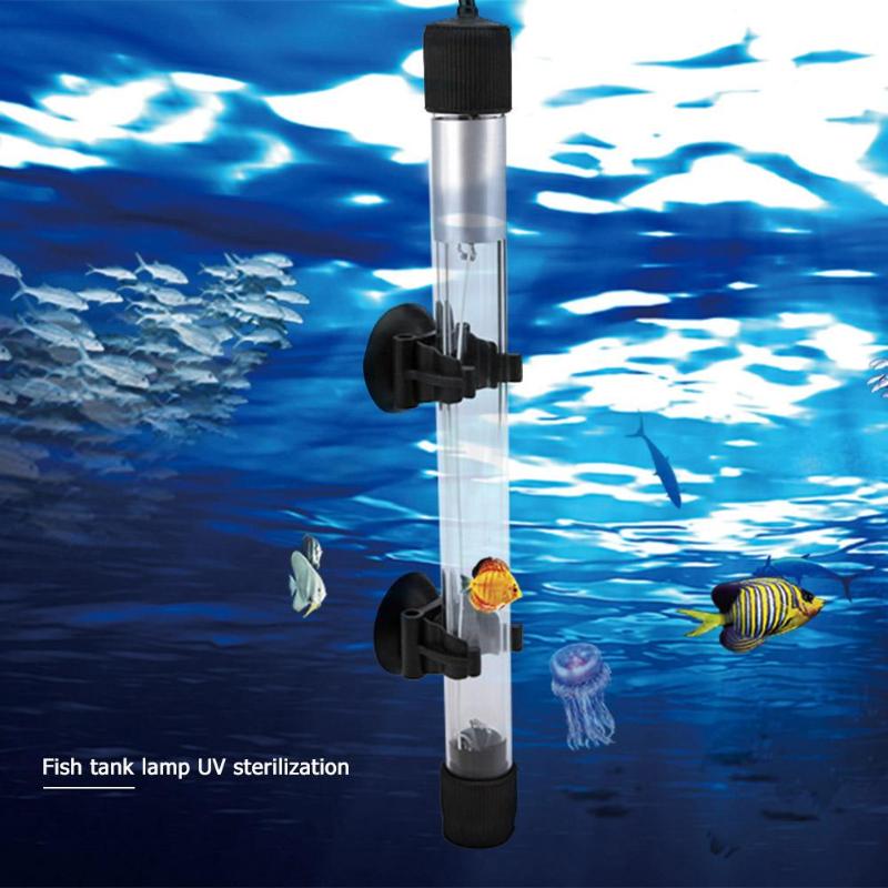 Tube de désinfection pour élimination des algues ultraviolettes lumière Aquarium lampe Uv Submersible stérilisateur Uv lampe éclairage de Led pour Aquarium (prise ue