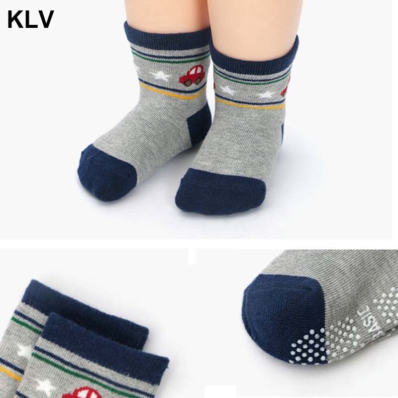 Chaussettes antidérapantes confortables en coton pour bébés, pour garçons et filles de 0 à 24 mois, 12 paire/ensemble