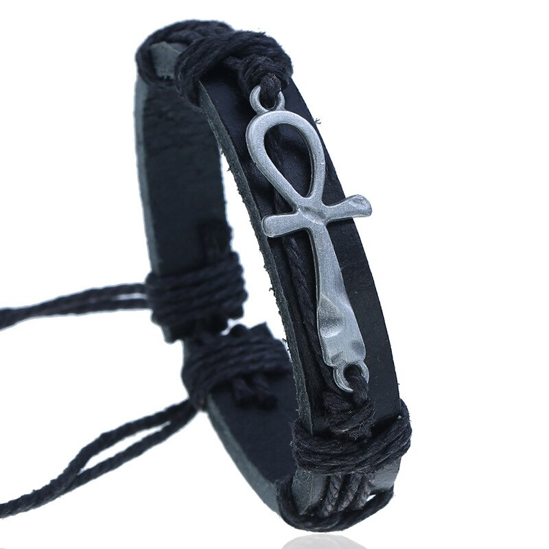 Eigso 3 Stks Pun Lederen Manchet Studded Armbanden voor Mannen Vrouwen