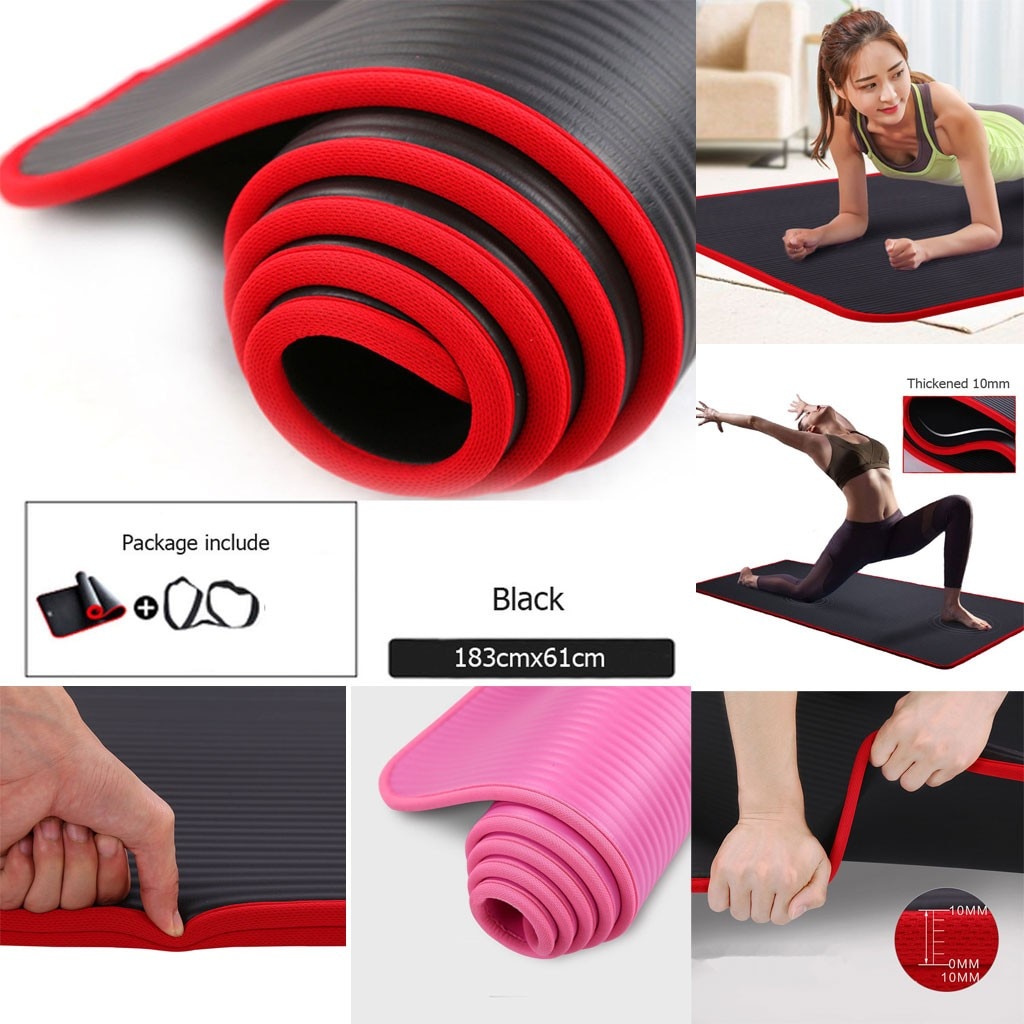 Unisex Verdikte Randen Yoga Mat Sport Antislip Yoga Deken Verdikte Indoor Yoga Mat Met Goede #40