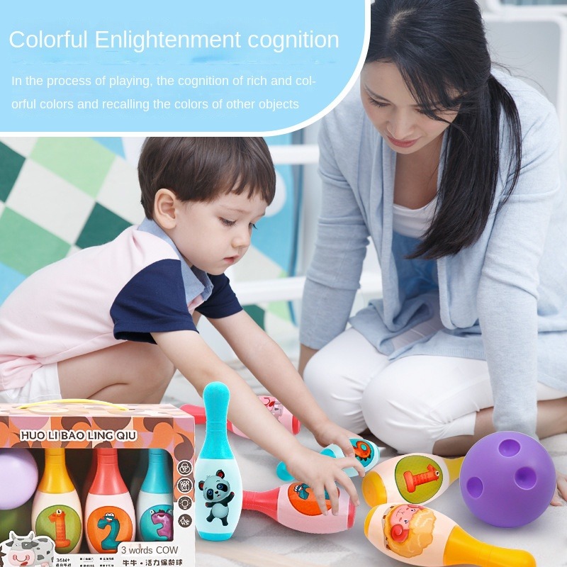 Ensemble de balles de bowling pour enfants, jouet de sport d'intérieur, jouets d'extérieur pour garçons et filles, jeux interactifs parent-enfant, d'anniversaire