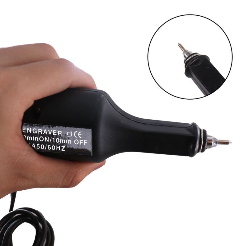 220V Electric Engraving Carving Pen Plotter Machine Chisel Tips on Metal Wood Glass Plastic Ceramics Stone Surface