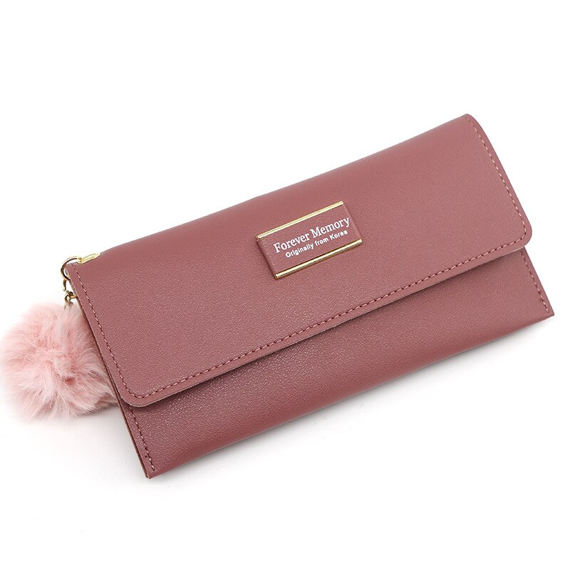 Korean Style Women's Long Style Wit Zipper Wallet Simple Dark Plaid Clutch Women's Long Bag Wallet Wallet Coin Purse: purple red