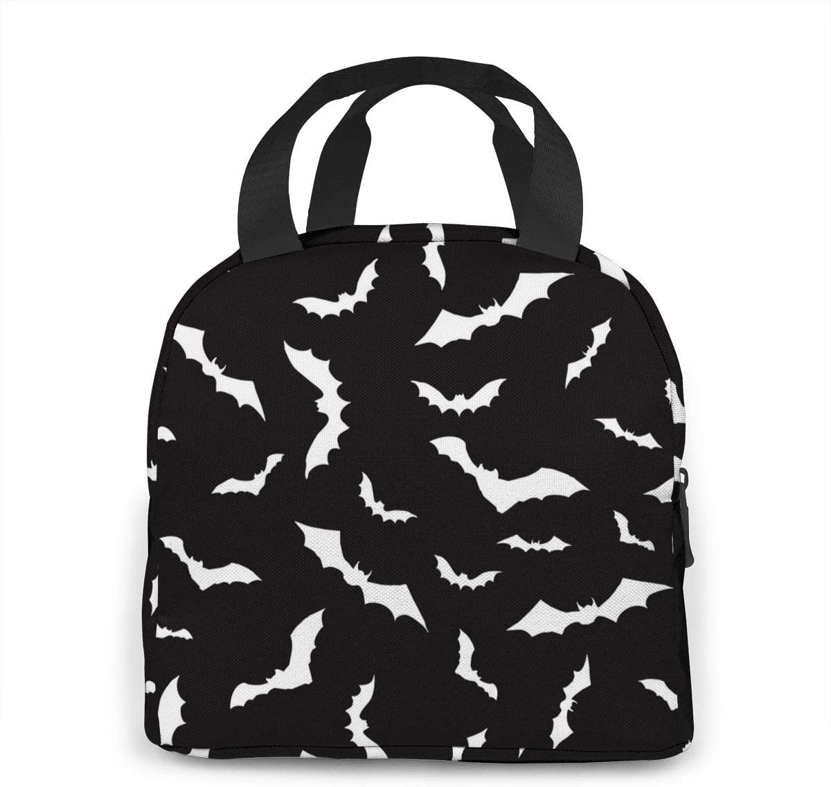 Halloween Bat Lunch Bag Insulated Lunch Box Cooler Tote for Picnic Camping Work Travel