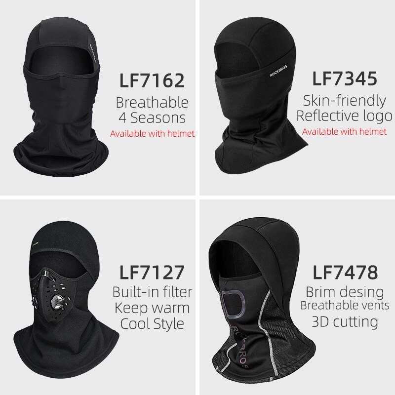ROCKBROS Winter Warm Halten Winddicht Radfahren Maske Fleece Thermische Radfahren Gesicht Maske Balaclava Ski Maske Angeln Skifahren Hut Headwear
