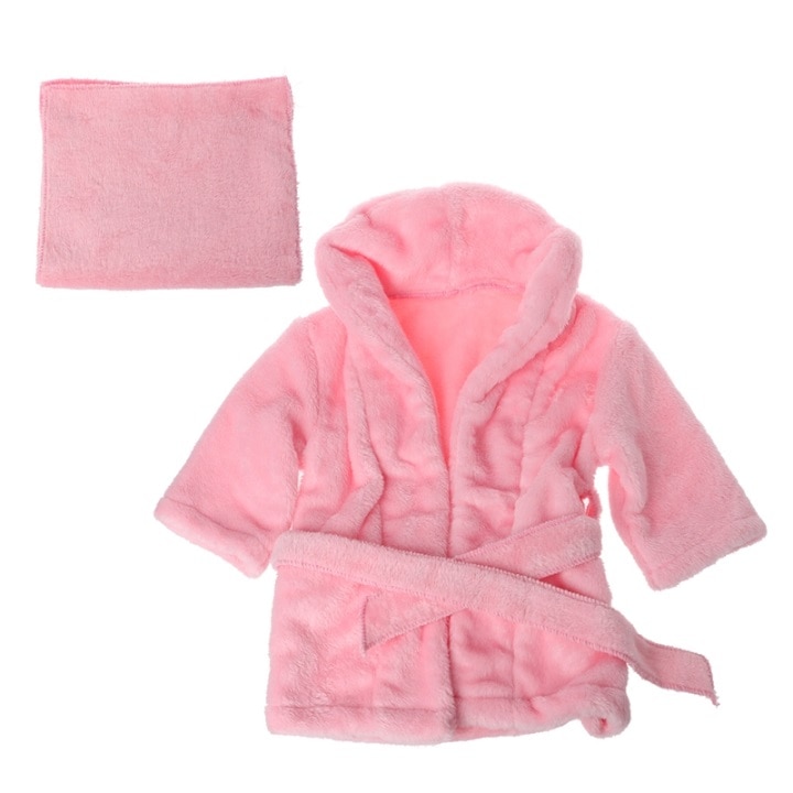 Bathrobes Wrap Newborn Photography Props Baby Photo Shoot Accessories #0713: Pink M