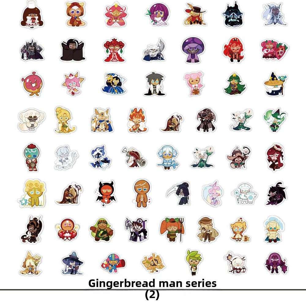 300 Stickers Collection of Cookie Run Kingdom Stickers Cute DIY Diary Laptop Skateboard Graffiti Decals decoration materials: Yellow