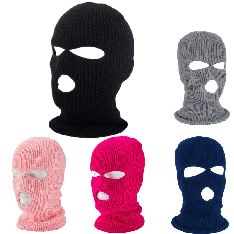 Neue Balaclava Rosa Ski Full Face Maske Hut Winter Abdeckung Neon Masken Einfarbig Caps für Motorrad Fahrrad Radfahren Gestrickte hüte