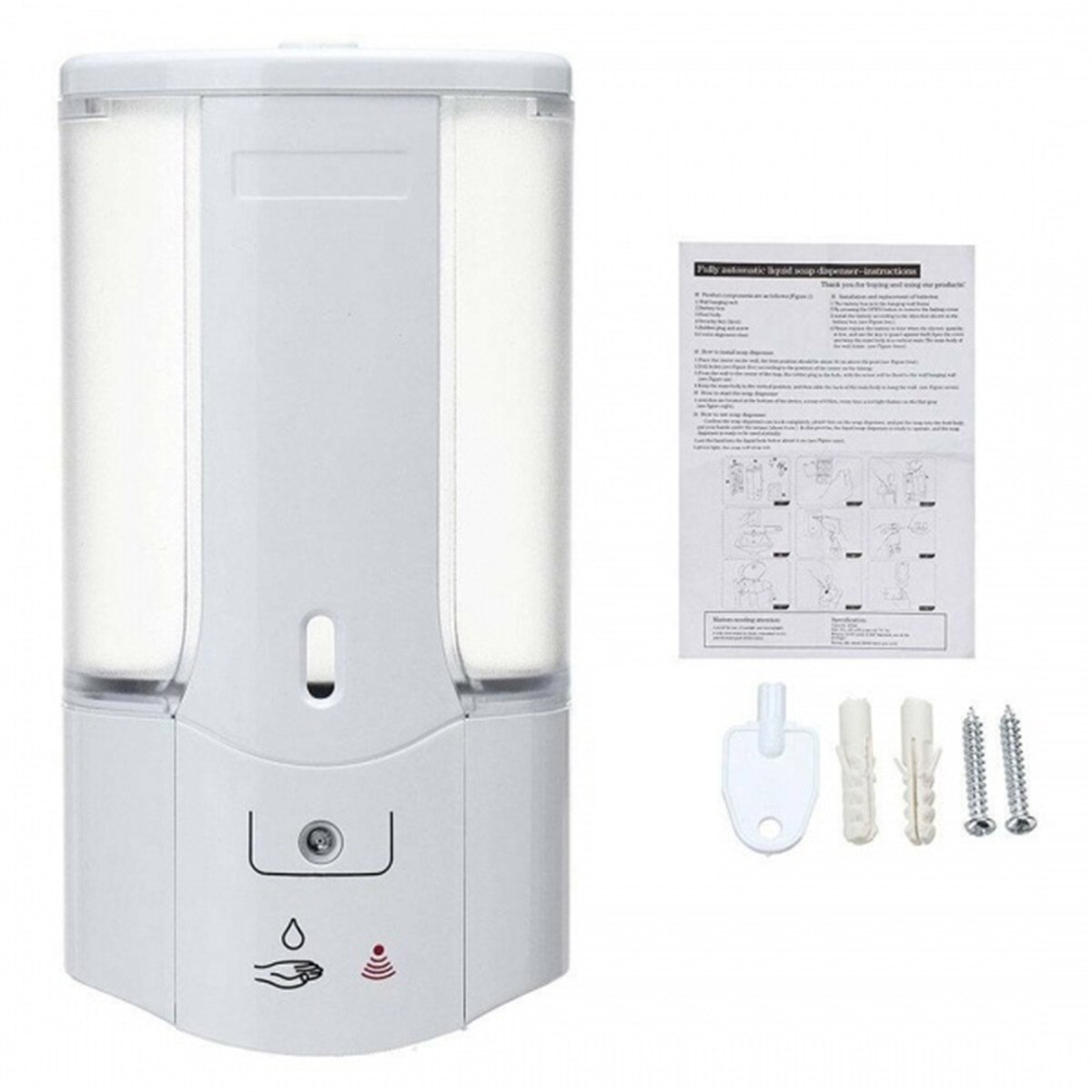 450mL Wall Mounted Automatic Soap Dispenser Infrared Induction Smart Liquid Soap Dispenser for Kitchen Bathroom Dispenser Home