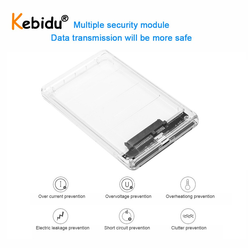 HDD Case 2.5 SATA to USB 3.0 Adapter Hard Drive Enclosure for SSD Disk HDD Box Type C 3.1 Case HD External HDD Enclosure