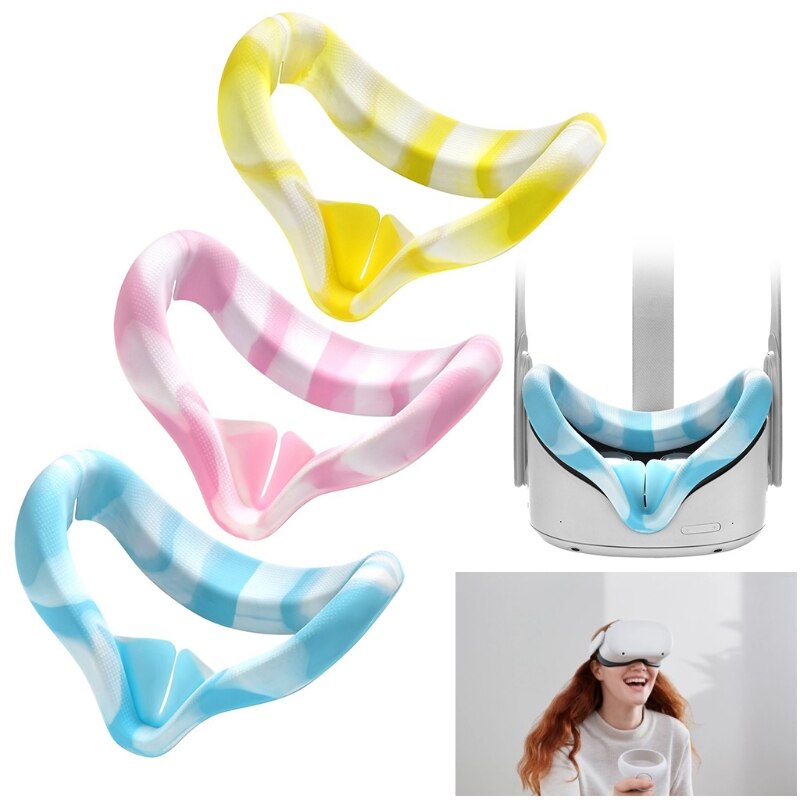 Silicone Cover for oculus Quest 2 VR Eye Pad Cushion Cover Accessory Lightproof