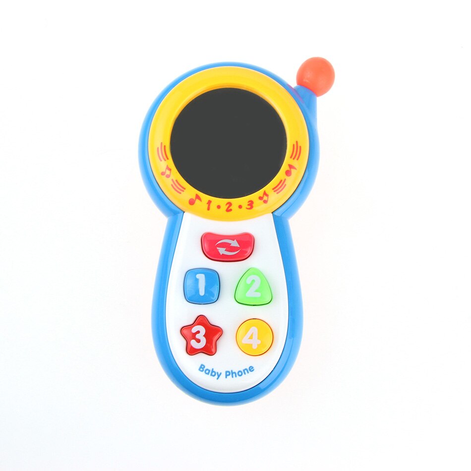 Multi-Stili di Bambini I Bambini Smart Phone Giocattolo con il Suono Elettronico Del Telefono Mobile Del Cellulare di Educazione Precoce Flash Giocattoli Musicali Regalo: F-Blue