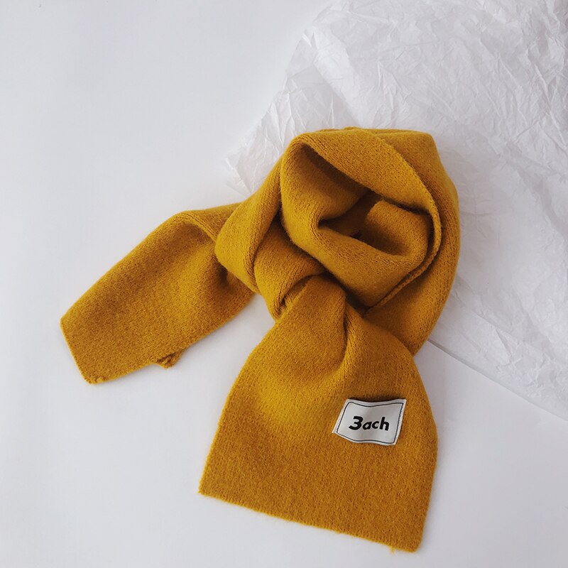 Autunno inverno bambini ragazzi ragazze sciarpa morbido caldo imitazione Cashmere fazzoletto da collo sciarpe per bambini 13 colori: YELLOW