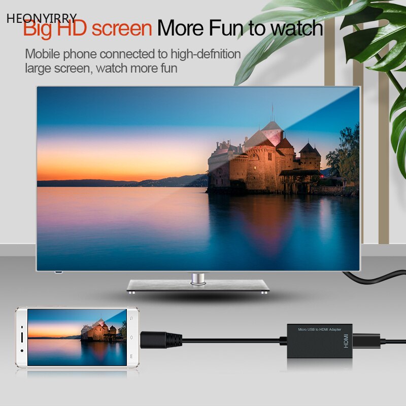Micro Usb Naar Hdmi Adapter Kabel Mirco Usb Naar Hdmi Hd Conversie Kabel Voor Mobiele Telefoon Tablet Pc En Andere apparaten