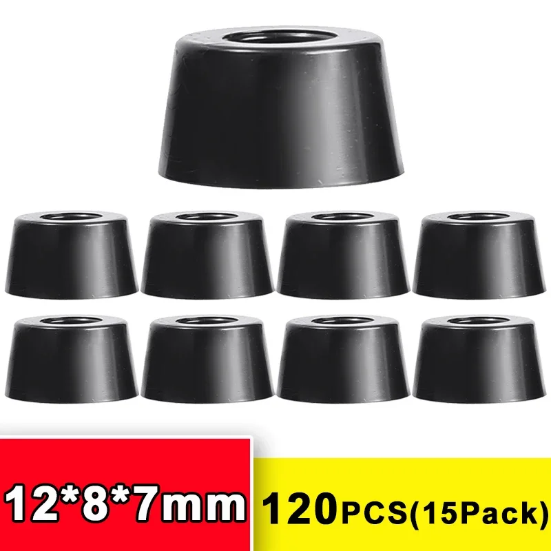 Tampons en caoutchouc coordonnants pour pieds de chaise, pare-chocs, amortisseur, rond, meubles, joint, rondelle, kits de protection, accessoires de quincaillerie, 8 pièces, 120 pièces