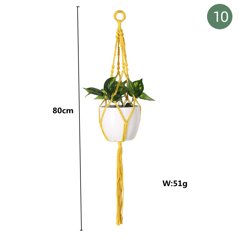 Macrame Handgemaakte Plantenhanger Manden Bloempotten Houder Balkon Hangende Decoratie Geknoopt Hijstouw Huis Tuinbenodigdheden