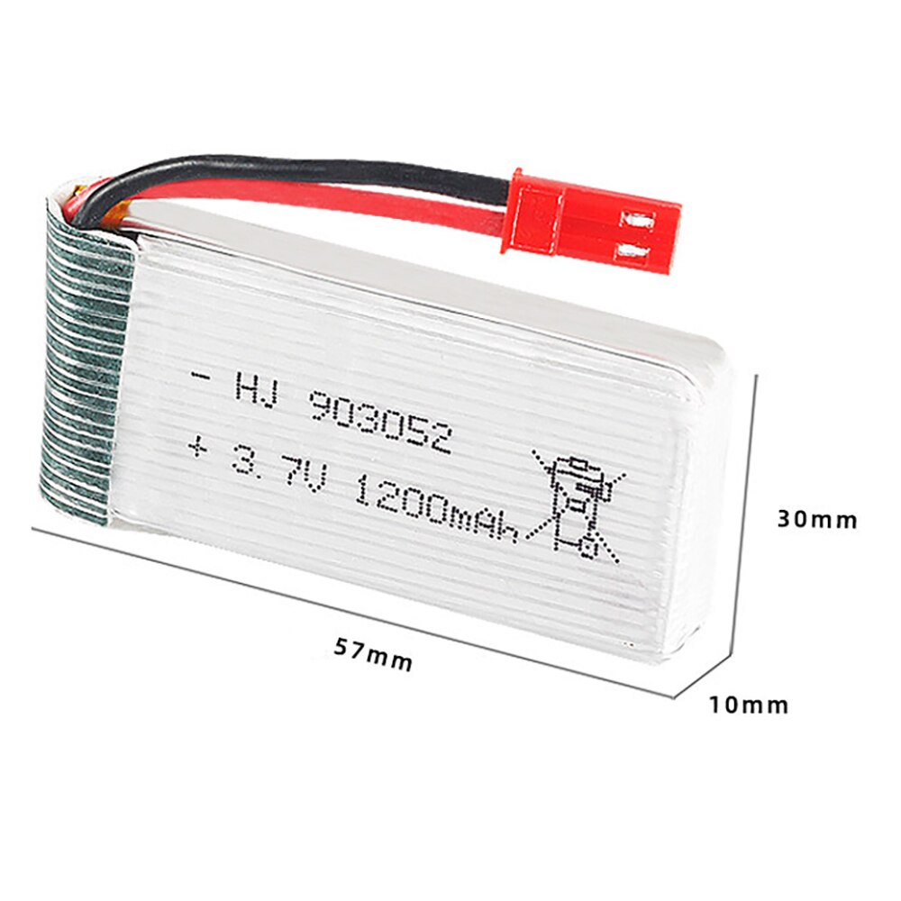 Batería Lipo de 3,7 V y 1200mAh, conector JST 903052 y juego de cargador 4 en 1 para baterías H11D H11C Helicóptero De Control Remoto de aviones