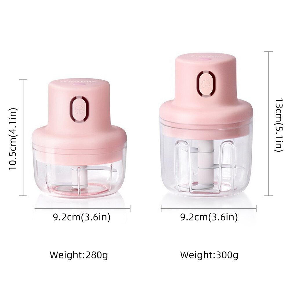 Portable Mini Electric Food Chopper Fruit Vegetables Tools Or Meat Fruit Vegetable Chopper Cutter Kitchen Gadget