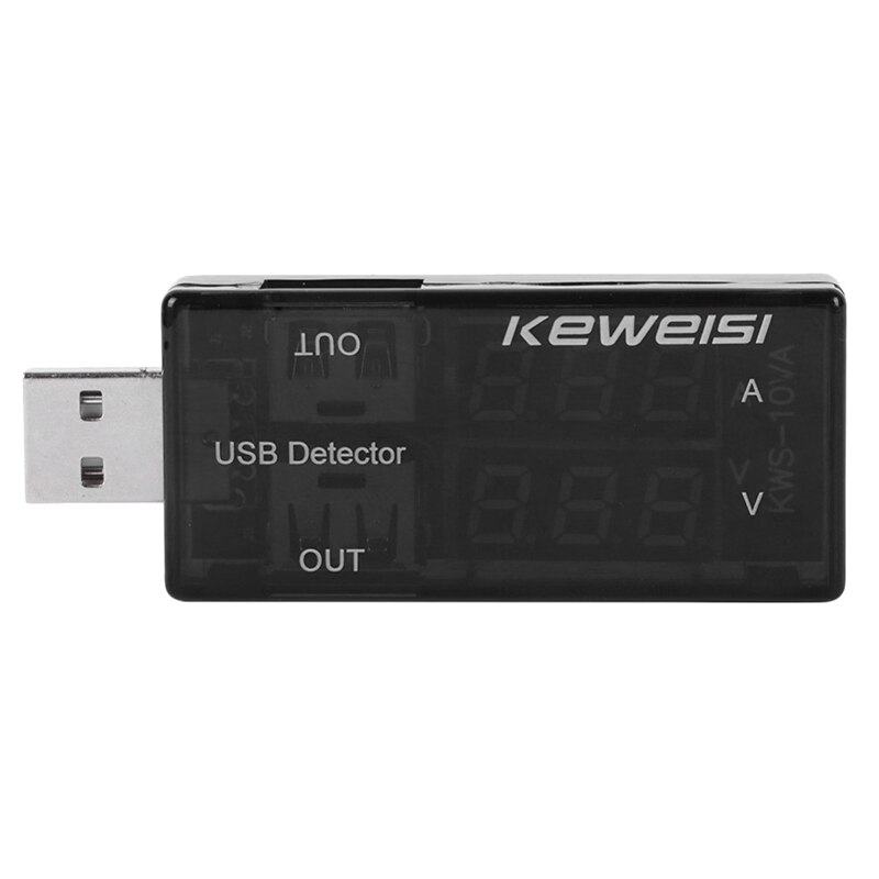 Keweisi Usb Stroom En Spanning Tester Usb Spanning En Ampèremeter Dual Meter Display Test Instrument: Default Title