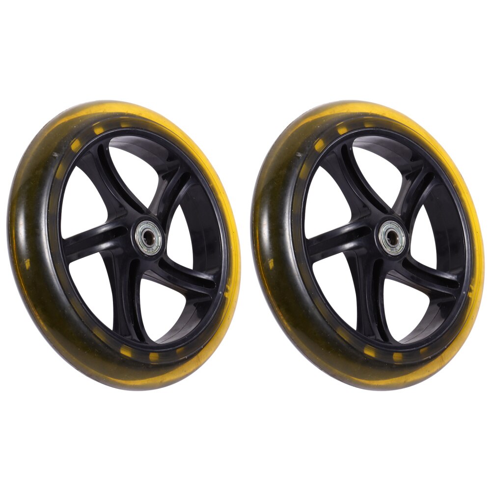 2pcs Scooter Wheels Mute Replacement Wheels 180mm PU Wheels Scooter Parts
