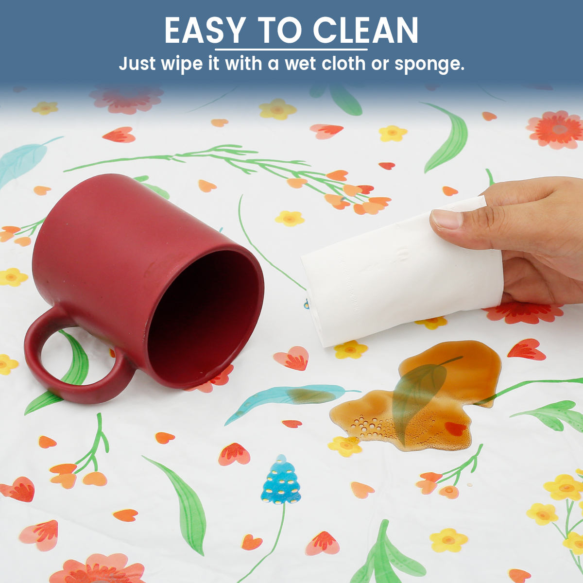 Elastic Edged Vinyl Fitted Tablecloth Flannel Backed & Elastic Edge Table Cover Indoor Outdoor Round Fitted Vinyl Table Cloth