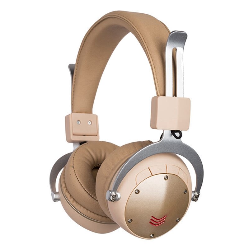 EK-MH6 Headset, Bluetooth 4.2 Kaart Pluggable Subwoofer Headset Draadloze Sport Opvouwbare Headset: Camel