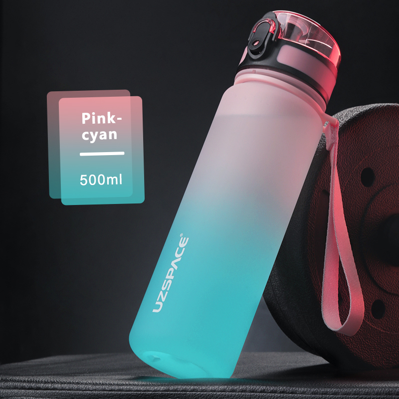 UZSPACE Water Bottle BPA Free Plastic Water Bottle with Carabiner Leakproof Sports Bottle for Gym Fitness 32Oz/1000ml: VIOLET/紫罗兰