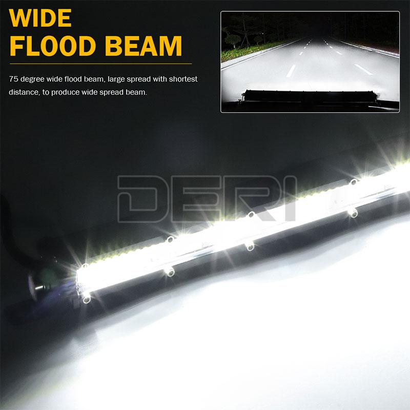 Slim LED Light Bar 7&#39;&#39; 13&#39;&#39; 20&#39;&#39; inch Offroad Flood beam Led Bar 4x4 Auto Driving Light for Lada Truck SUV ATV Niva 12V 24V