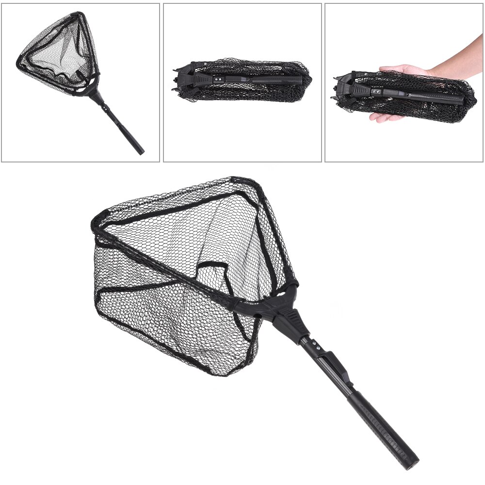 Lixada Folding Fishing Landing Net Portable Collapsible Triangular S/M Size Fly Fishing Net Fish Catching or Releasing