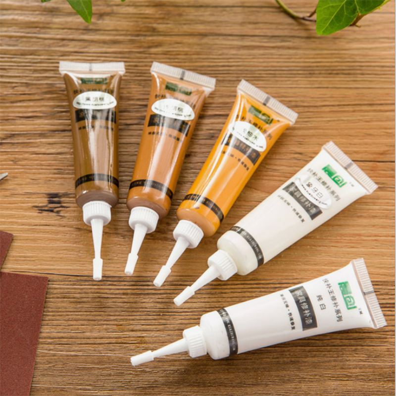 Wood Filler 5PCS Repair kit Floor and Furniture Scratch Touch Up Restore for Floor, Table, Door, Cabinet Restore Wood Surface